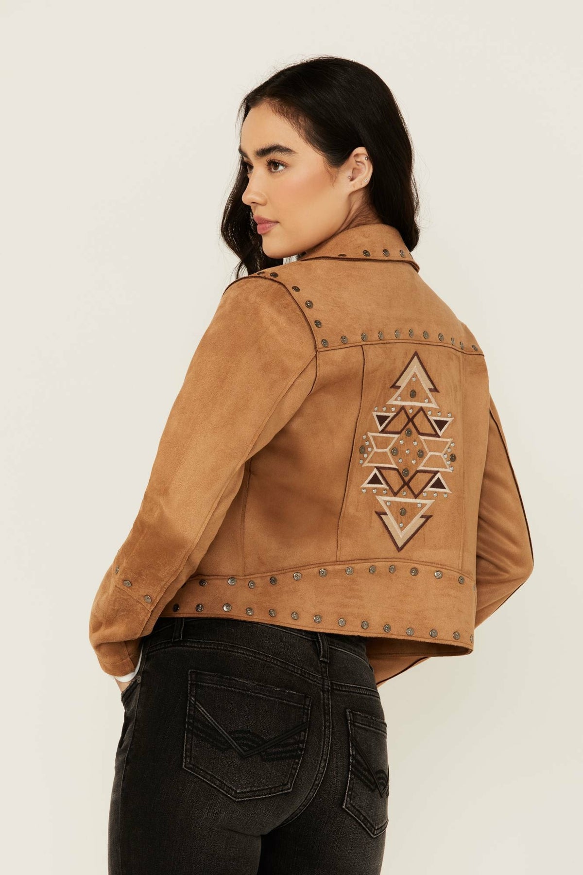 Idyllwind Yorkshire Studded And Embroidered Moto Jacket