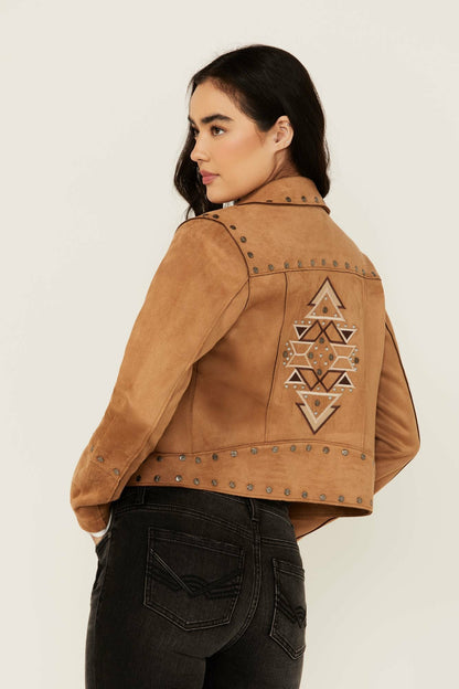 Idyllwind Yorkshire Studded And Embroidered Moto Jacket