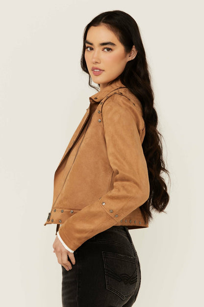 Idyllwind Yorkshire Studded And Embroidered Moto Jacket