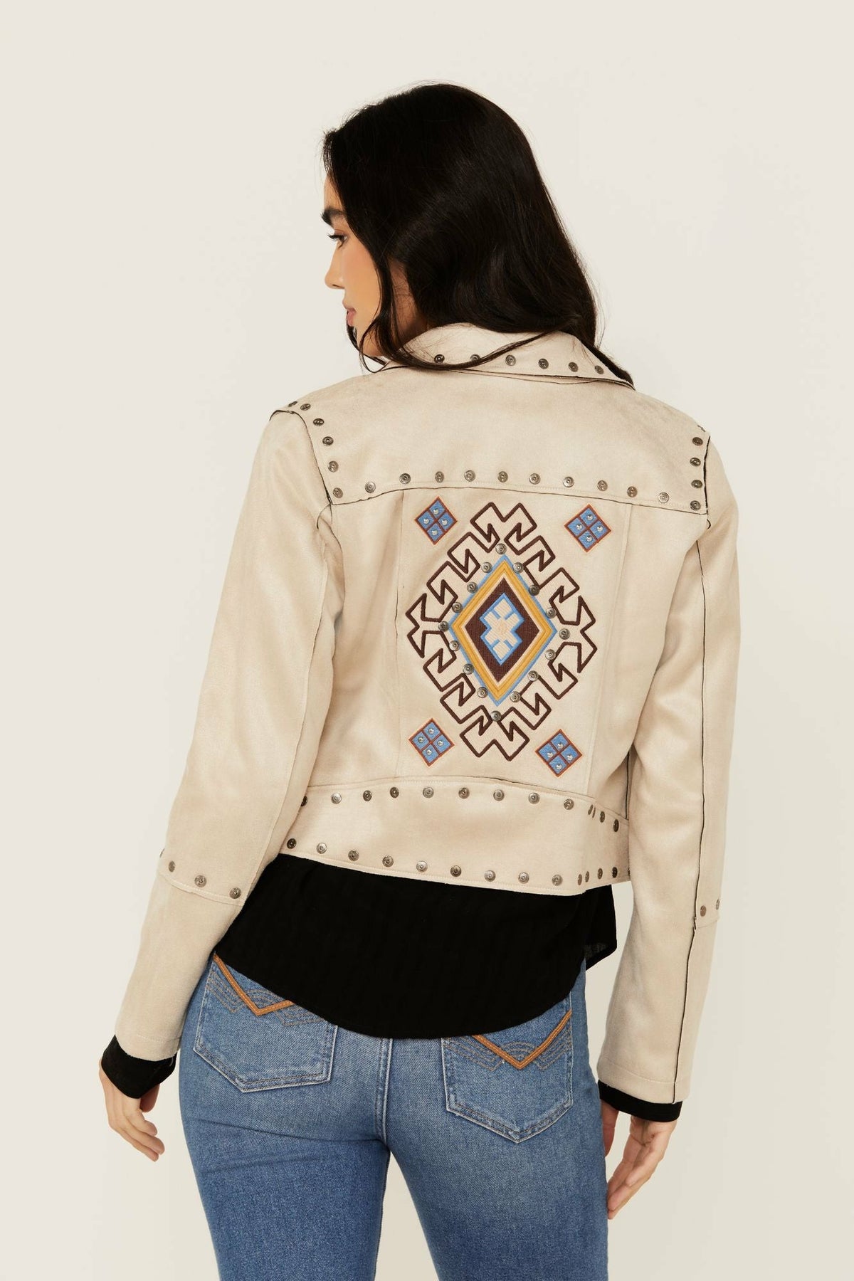 Idyllwind Yorkshire Studded And Embroidered Moto Jacket