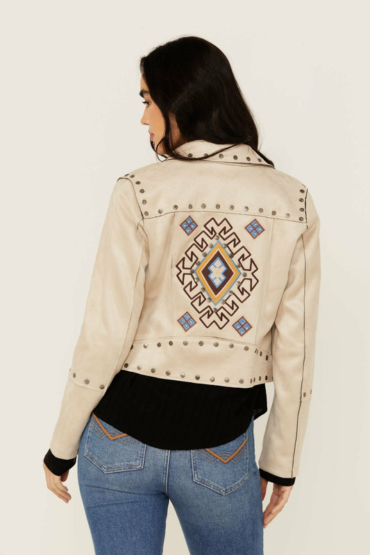 Idyllwind Yorkshire Studded And Embroidered Moto Jacket