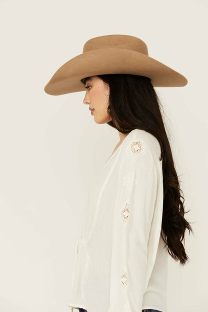 Idyllwind Sharondale Button-Down Embroidered Bell Sleeve Top
