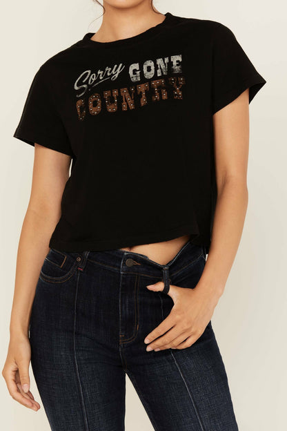Idyllwind Sorry Gone Country Short Sleeve Cropped Graphic Tee