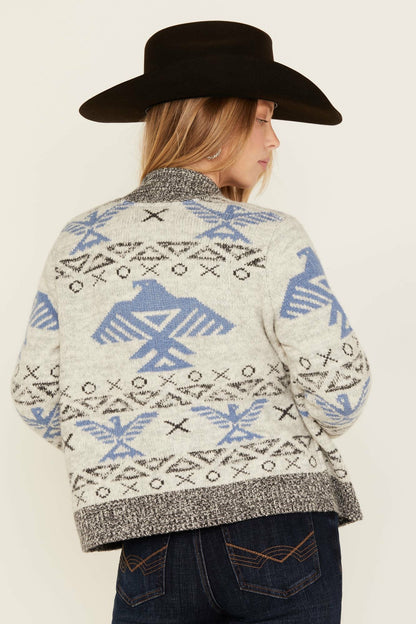 Idyllwind Lyle Thunderbird Zip Front Knit Sweater
