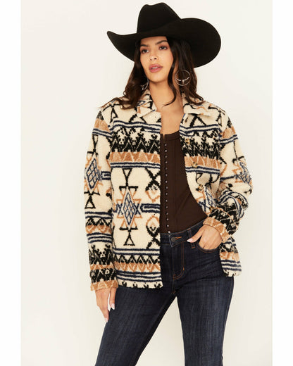 Idyllwind Dowlan Southwestern Print Sherpa Jacket