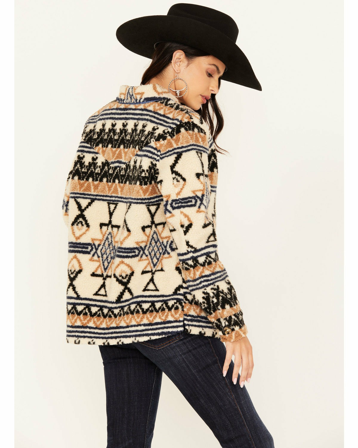 Idyllwind Dowlan Southwestern Print Sherpa Jacket