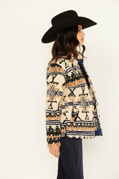 Idyllwind Dowlan Southwestern Print Sherpa Jacket