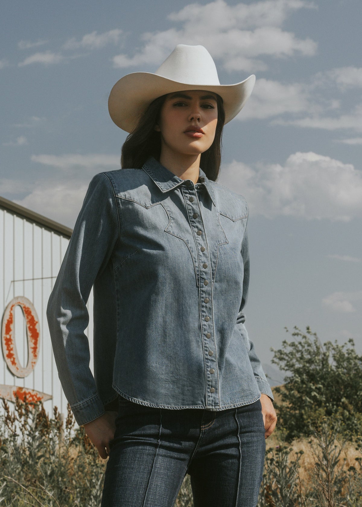 Idyllwind Huckleberry Medium Wash Long Sleeve Snap Western Shirt