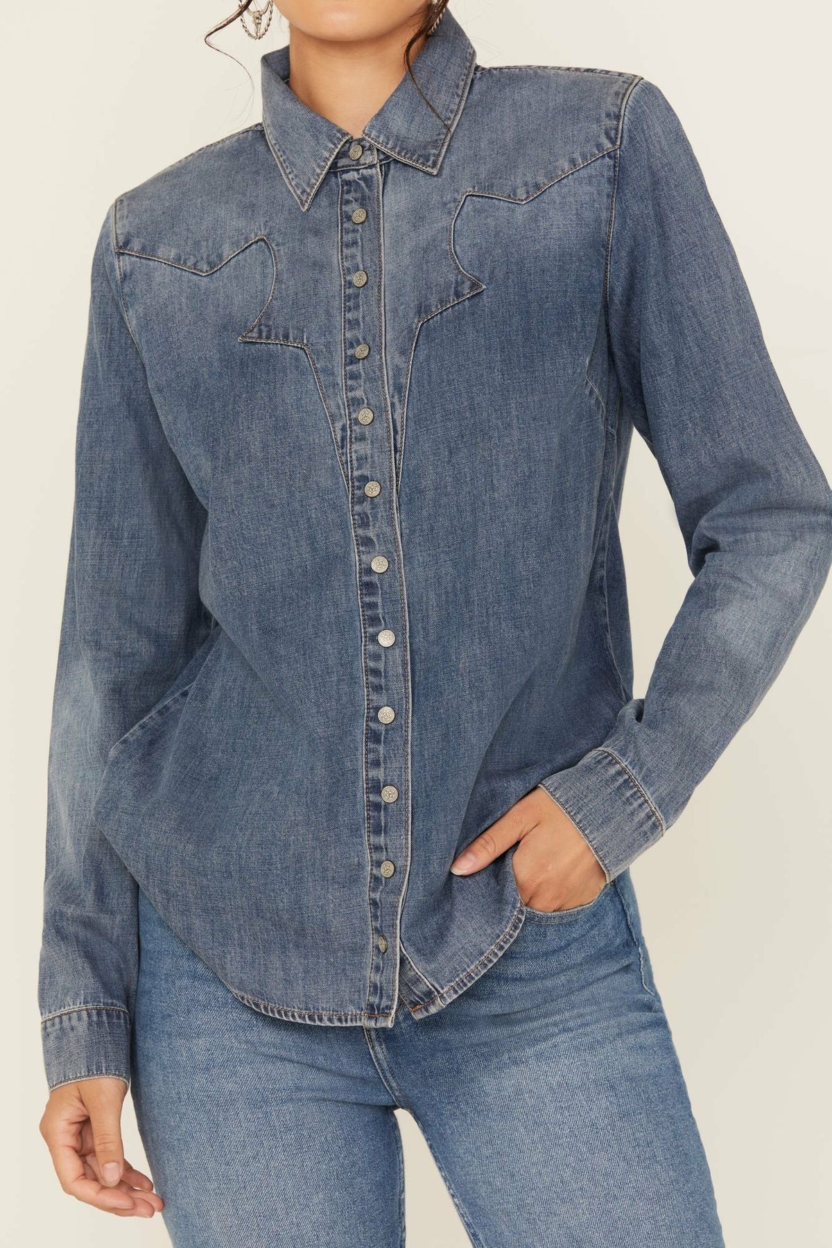 Idyllwind Huckleberry Medium Wash Long Sleeve Snap Western Shirt