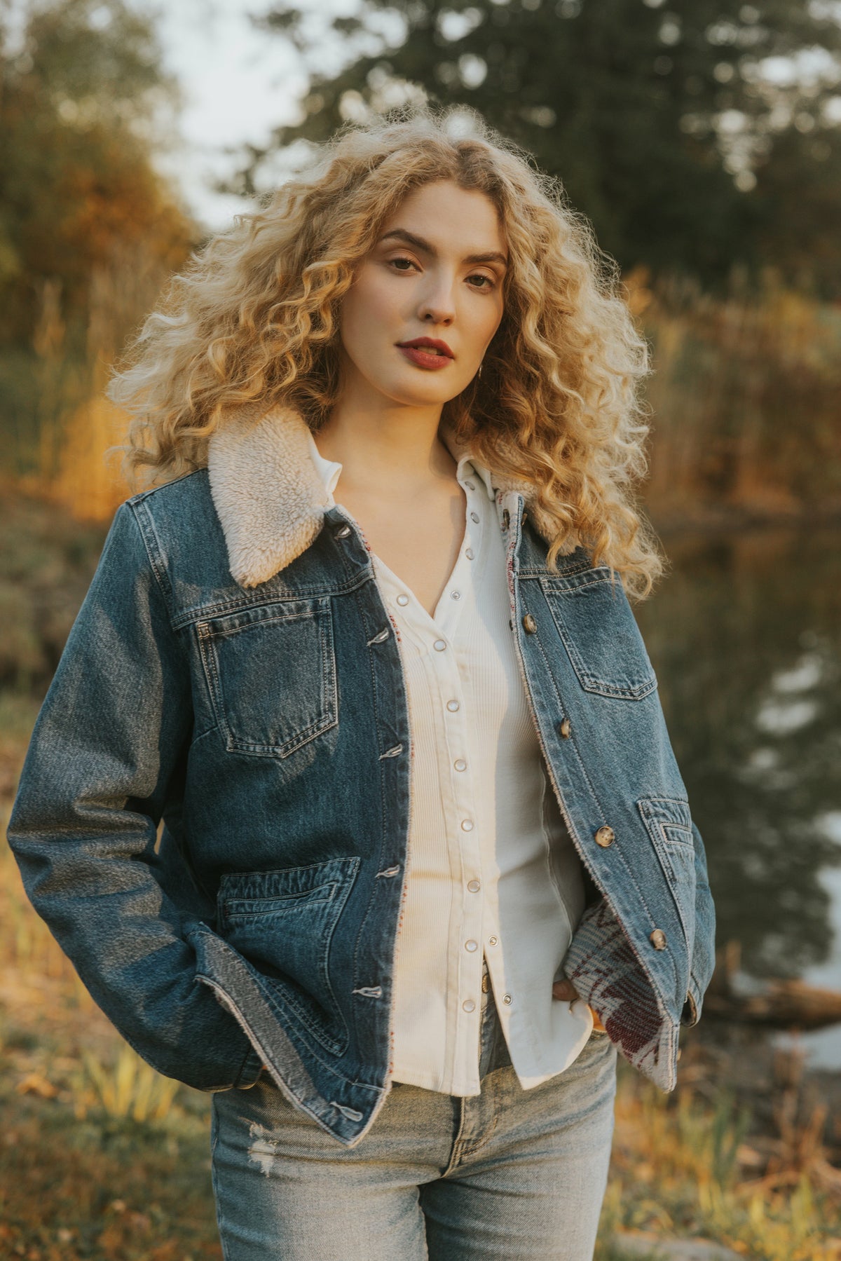 Idyllwind Diamondhead Reversible Denim Blanket Jacket