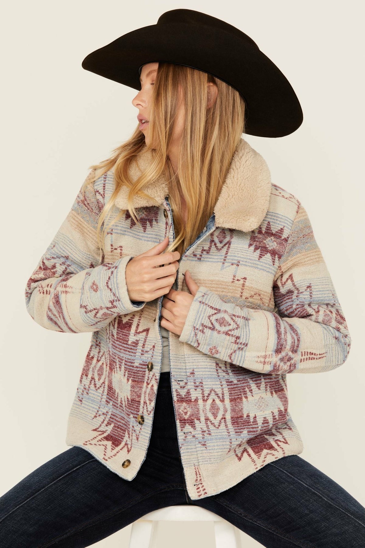 Idyllwind Diamondhead Reversible Denim Blanket Jacket