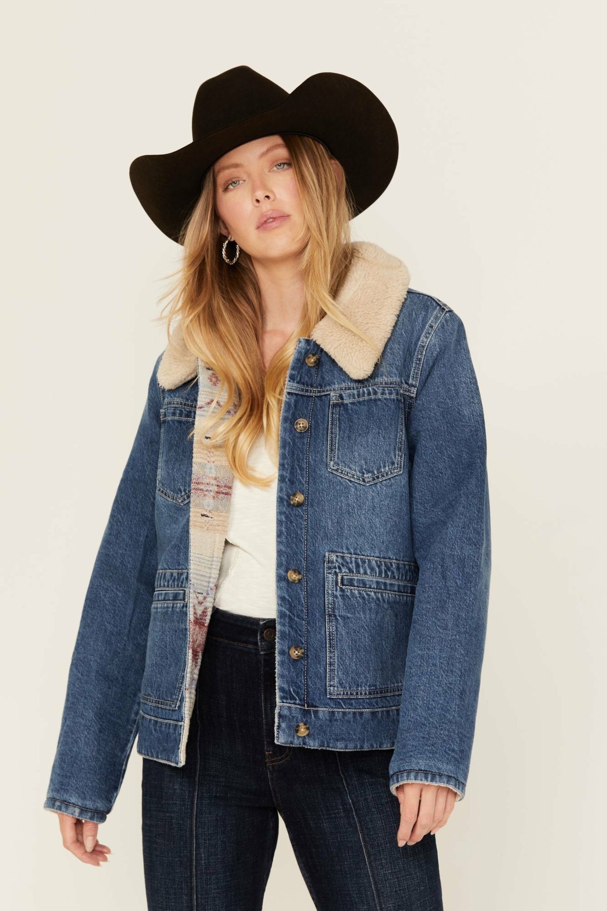 Idyllwind Diamondhead Reversible Denim Blanket Jacket
