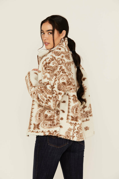 Idyllwind Casey Reversible Faux Suede and Sherpa Zip-Up Jacket