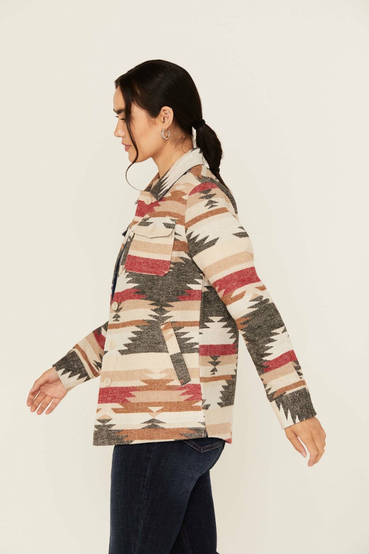 Idyllwind Roadhouse Southwestern Print Button-Down Shacket
